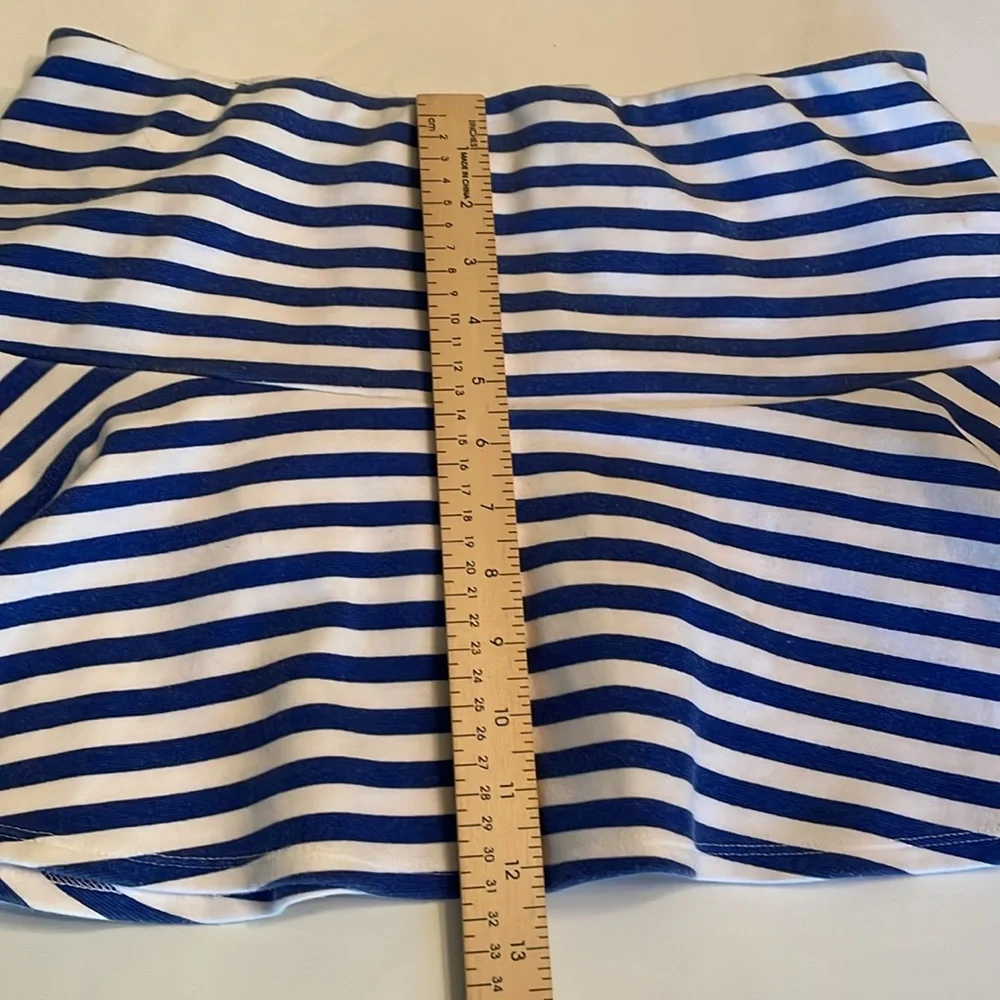 Justice Skirt Skort Blue and White Stripe Skirt Skort